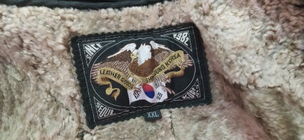 Плащ-пальто, кожаный, длинный, производство Корея, цвет - черный, с утепленной п. . фото 7