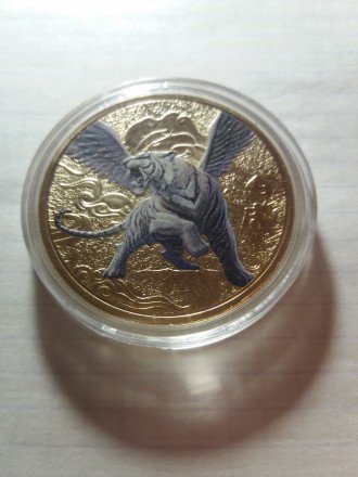 Колекційна монета із зображенням тигра. Монета нова. Капсула не відкривалася. Ро. . фото 2