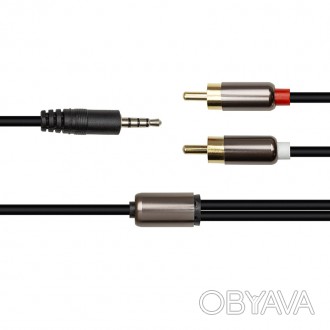 Аудио кабель PowerPlant 3.5мм Stereo Plug - 2*RCA, 1 м
Разъем 1: 3.5мм Stereo Pl. . фото 1