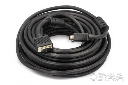 Видео кабель PowerPlant VGA-VGA, 15m, Double ferrites 
VGA (англ. Video Graphics. . фото 1