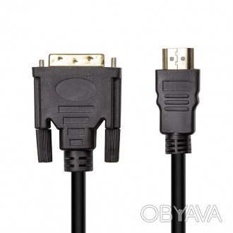Название: Відео кабель PowerPlant HDMI (M) - DVI (M), 1.8 м
Тип: HDMI (M) - DVI . . фото 1