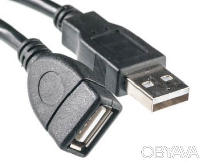 Кабель PowerPlant USB 2.0 AF – AM, 3м, One ferrite используется для подключения . . фото 1