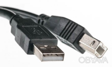 Kабель PowerPlant USB 2.0 AM – BM, 3м, One ferrite используется для подключения . . фото 1