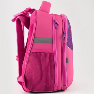 Школьный каркасный рюкзак Kite Catsline K19-731M-1 для девочек 6-10 лет выполнен. . фото 8