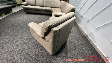 Шкіряний розкладний диван, крісло Polinova. Повністю шкіряний, диван задня спинк. . фото 5