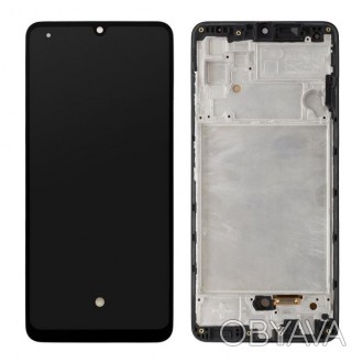 Дисплей (LCD) Samsung A325F Galaxy A32 OLED з сенсором чорний + рамка є оригінал. . фото 1