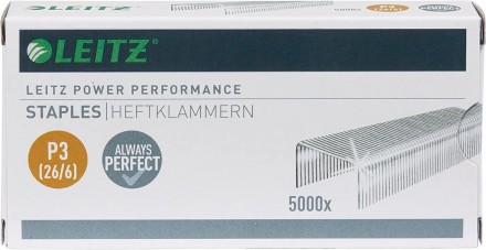 Скоби Leitz Power Performance P3. Міцні сталеві скоби 26/6.Для скріплення до 40 . . фото 4