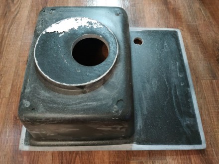 Кухонна гранітна раковина чорного (антрацит) кольору Розміром 55х44 см. Не підій. . фото 4