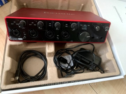 Focusrite Scarlett 18i8 3rd Gen
Состояние товара: Легкое Б/У
Описание состояния:. . фото 6