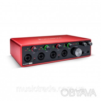 Focusrite Scarlett 18i8 3rd Gen
Состояние товара: Легкое Б/У
Описание состояния:. . фото 1