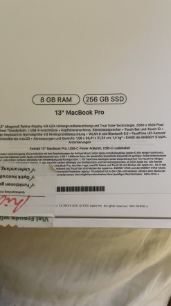 Продаю макбук MacBook Pro 13-inch  8 GB RAM
256 GB SSD Новый запечатанный. . фото 4
