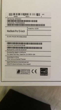 Продаю макбук MacBook Pro 13-inch  8 GB RAM
256 GB SSD Новый запечатанный. . фото 3