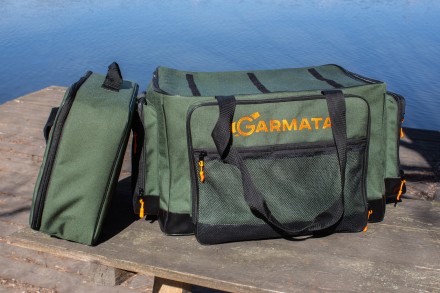 Карповая рыболовная сумка 2в1 GARMATA Trofey, с отдельным отделением для 4 шпуло. . фото 8