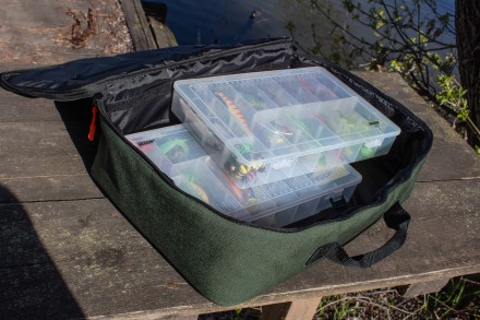 Карповая рыболовная сумка 2в1 GARMATA Trofey, с отдельным отделением для 4 шпуло. . фото 7