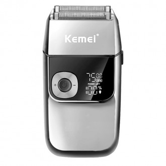Электрическая мужская бритва Kemei KM-2028 Gray перезаряжаемая аккумуляторная с . . фото 6