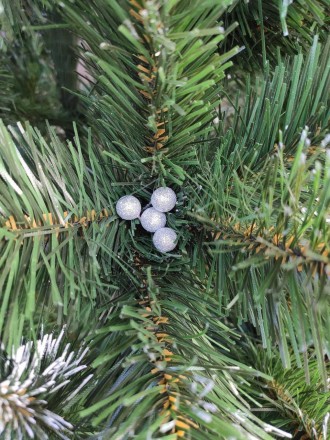 Кармен серебро 2м с шишками и жемчугом елка искусственная новогодняя ель праздни. . фото 4