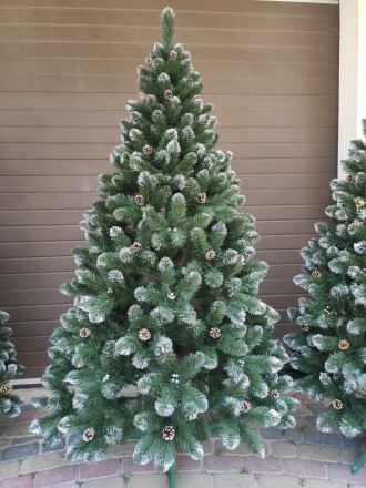 Кармен серебро 2м с шишками и жемчугом елка искусственная новогодняя ель праздни. . фото 5