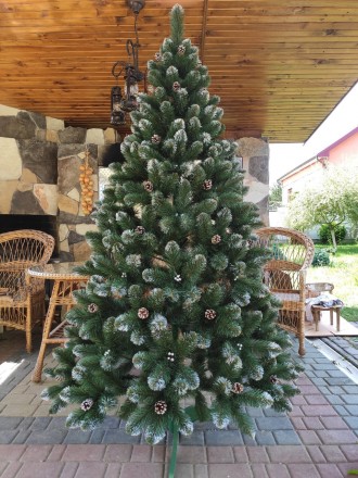 Кармен серебро 2м с шишками и жемчугом елка искусственная новогодняя ель праздни. . фото 7