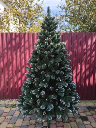 Кармен серебро 2м с шишками и жемчугом елка искусственная новогодняя ель праздни. . фото 6