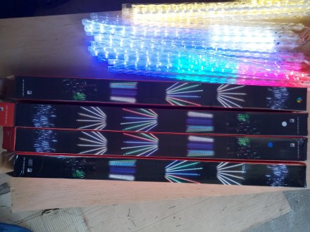 Новогодняя светодиодная гирлянда ШТОРА ПАЛОЧКИ 8шт. 3м мультиколор
LED гирлянда . . фото 5