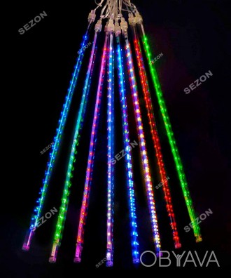 Новогодняя светодиодная гирлянда ШТОРА ПАЛОЧКИ 8шт. 3м мультиколор
LED гирлянда . . фото 1