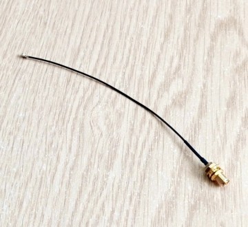 Переходник pigtail RP SMA штырь (реверсивный) - IPX (U. FL), кабель RF1.13, 140 . . фото 2
