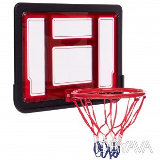 
Мини-щит баскетбольный с кольцом и сеткой SP-Sport S881AB красный. . фото 1