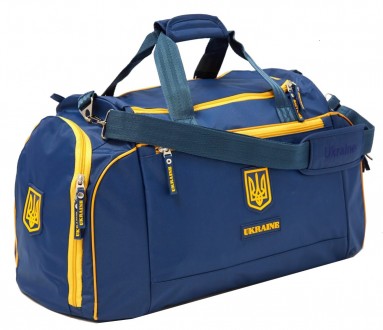 
Дорожная, спортивная сумка 45L Kharbel с символикой Украины C195M navy, синяя О. . фото 2