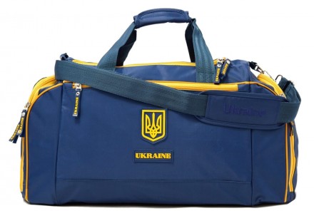 
Дорожная, спортивная сумка 45L Kharbel с символикой Украины C195M navy, синяя О. . фото 3