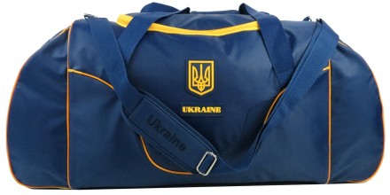 
Большая дорожно-спортивная сумка 80L Kharbel с символикой Украины C220L navy, с. . фото 10