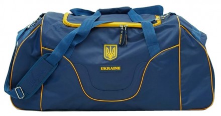 
Большая дорожно-спортивная сумка 80L Kharbel с символикой Украины C220L navy, с. . фото 3