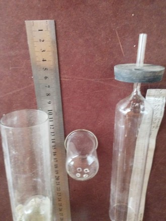 Багатофункціональна склянка для барботуванні. Використовується для абсорбції газ. . фото 3