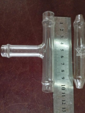 Скляна Т-подібна трубка Y-подібни з'єднання шланга, лабораторний трійник 
Скляни. . фото 3