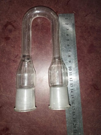 Трубка хлоркальцієва ТХ-U-150 19/26 складського зберігання, 1980-1990 років виго. . фото 2
