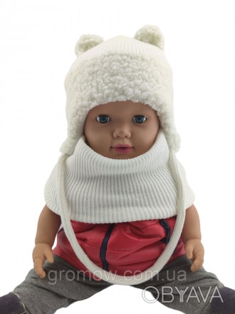 
 
Тепла в'язана дитяча шапка. Дуже приємна, м'яка та тепла тканина. Підходить д. . фото 1