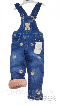 
Турецький комбінезон для дівчинки. Зроблений із джинсової тканини, утеплений ху. . фото 1