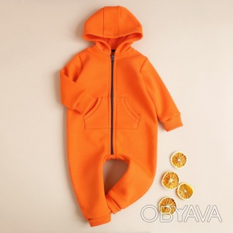 Ромпер дитячий насиченого оранжевого кольору із відкритими ніжками від TM Ladan.. . фото 1