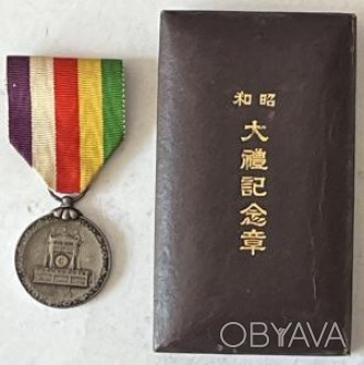 Медаль «У пам'ять сходження на престол імператора Сева» (яп. 昭和大禮(礼)記念章 Се: на д. . фото 1