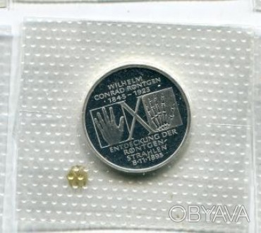 Германия ФРГ 10 марок, 1995 150 лет со дня рождения Вильгельма Конрада Рентген с