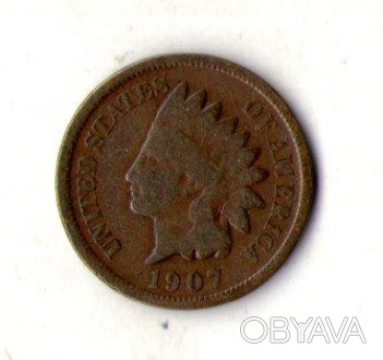 США 1 цент 1907 рік №1325. . фото 1