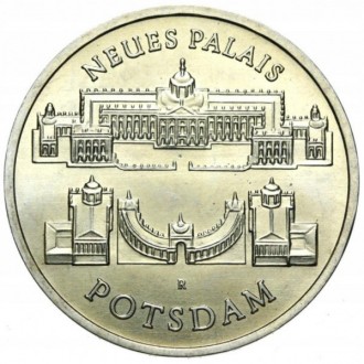 Німеччина — ГДР ≥ Східна Німеччина 5 марок, 1986 Новий палац у парку Сан-Сусі в . . фото 2
