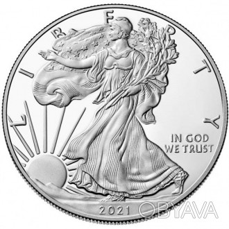 США 1 доллар, 2009 Американский серебряный орёл Серебро 0.999, 31.1g, ø 40.6mm №