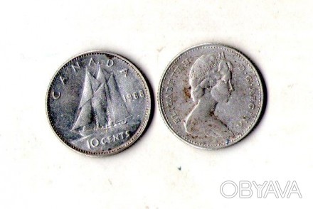 Канада › Королева Елизавета II 10 центів 1965-1966 срібло №689