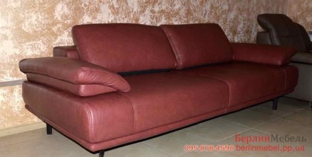 Кожаный новый диван фирмы Hukla. Выставочный образец. Съемные подлокотники, кожа. . фото 4