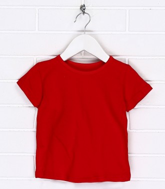 Детская футболка Мальта Д057-17 красного цвета. Хлопковая футболка прямого кроя . . фото 2