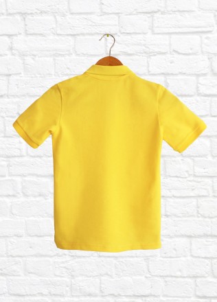 Желтая футболка-поло для мальчиков - это светлый и радостный элемент детского га. . фото 3