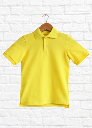 Желтая футболка-поло для мальчиков - это светлый и радостный элемент детского га. . фото 2