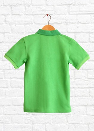 Футболка-поло для мальчиков зеленого цвета - отличный выбор для стильного и комф. . фото 3