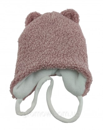 
Тепла ведмедик-тидді дитяча шапка на зав'язках. Дуже приємна, м'яка та тепла тк. . фото 3