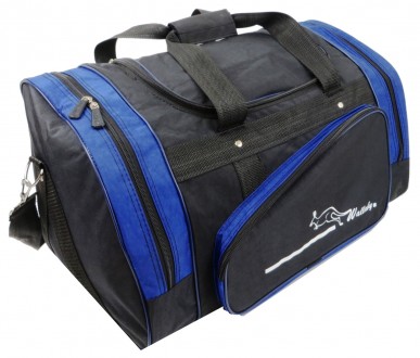
Дорожная сумка среднего размера 38 л Wallaby, Украина 371-3 черный с синим Доро. . фото 7